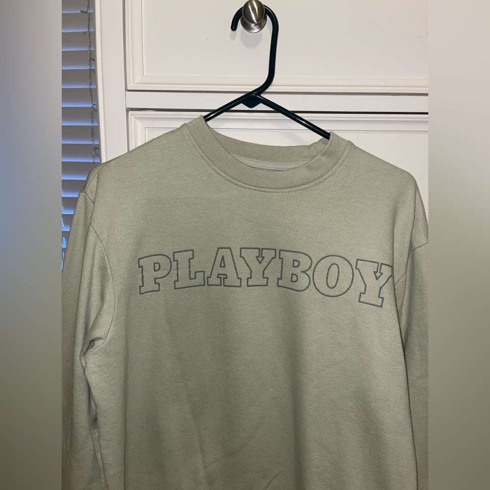 Playboy Sage green pullover size Large worn once great condition